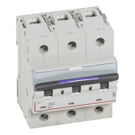 Автоматический выключатель Legrand DX³ 3P 63А (D) 50кА, 410219