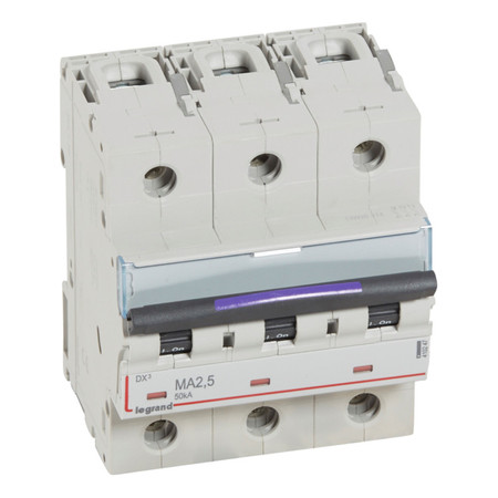 Автоматический выключатель Legrand DX³ 3P 2.5А (MA) 50кА, 410247