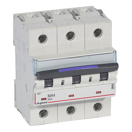 Автоматический выключатель Legrand DX³ 3P 4А (MA) 50кА, 410248