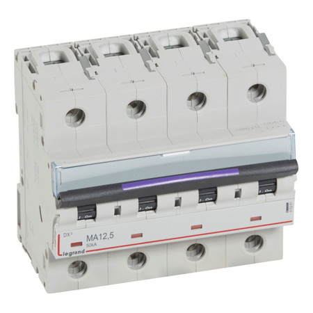 Автоматический выключатель Legrand DX³ 4P 12.5А (MA) 50кА, 410261