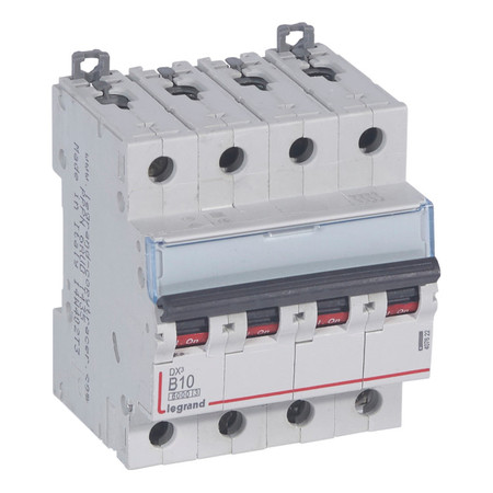 Автоматический выключатель Legrand DX³ 4P 10А (B) 6кА, 407622