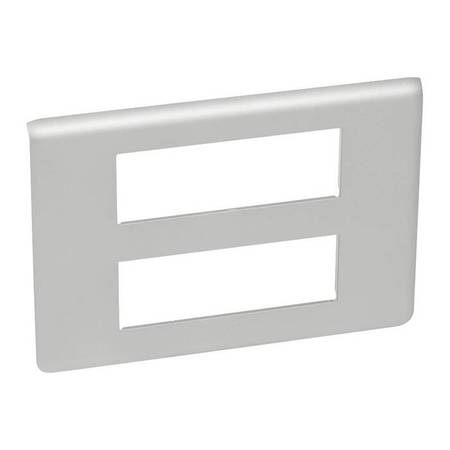 Рамка 6+6 модулей Legrand MOSAIC, горизонтальная, алюминий, 079336