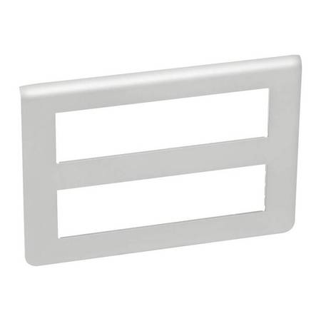 Рамка 8+8 модулей Legrand MOSAIC, горизонтальная, алюминий, 079337
