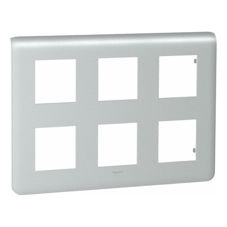 Рамка 12 модулей Legrand MOSAIC, горизонтальная, алюминий, 079032