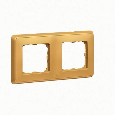 Рамка 2 поста Legrand CARIVA, золото матовое, 773662