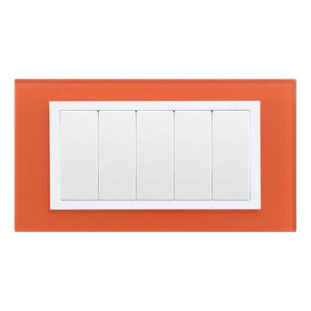 Рамка 5 модулей Simon SIMON 82, горизонтальная, оранжевый, 82657-65