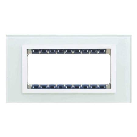 Рамка 5 модулей Simon SIMON 82, горизонтальная, натуральное стекло, 82657-60