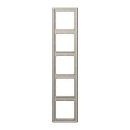 Рамка 5 постов JUNG LS METAL, благородная сталь, ES2985-L