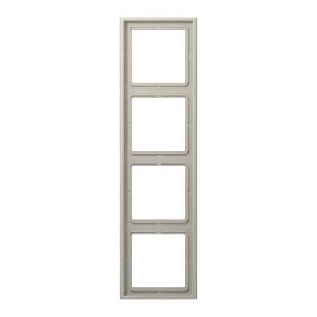 Рамка 4 поста JUNG LS METAL, благородная сталь, ES2984-L