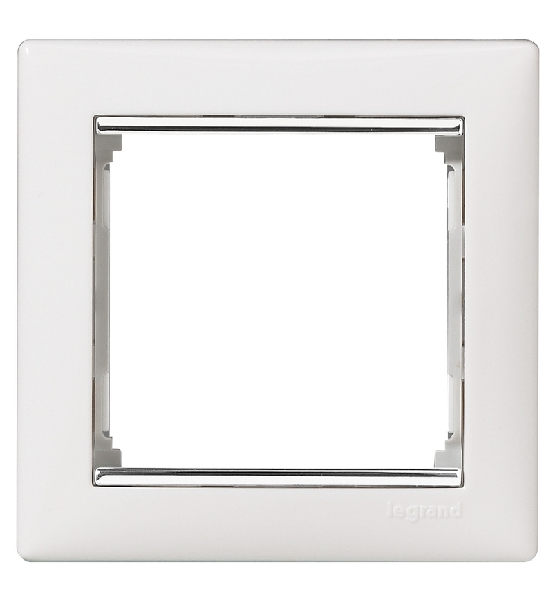 Рамка 1 пост Legrand VALENA, белый / серебряный штрих, 770491