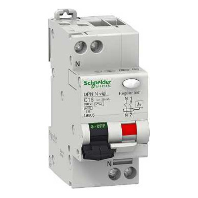 Дифавтомат Schneider Electric Multi9 1P+N 6А (C) 6кА 30мА (A), 19661