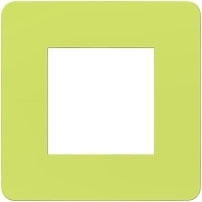 Рамка 1 пост Schneider Electric UNICA NEW STUDIO, два цвета, зеленое яблоко, белый, NU280211