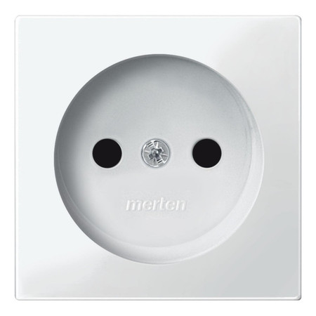 Накладка на розетку Schneider Electric MERTEN SYSTEM M, со шторками, белый, MTN2030-0319