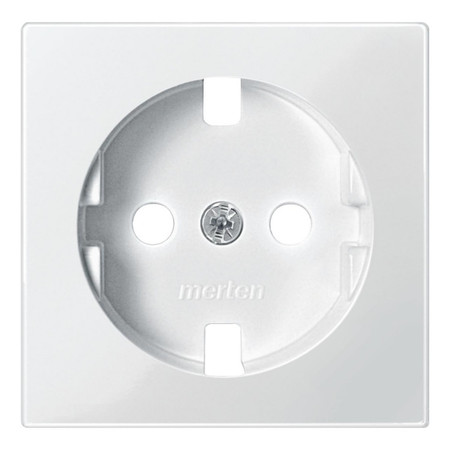 Накладка на розетку Schneider Electric MERTEN SYSTEM M, с заземлением, полярно-белый, MTN2331-0319
