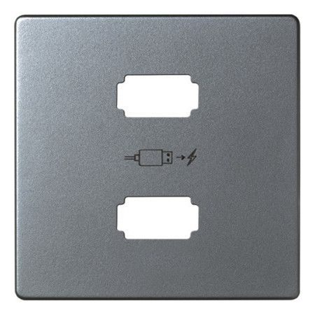 Накладка на розетку USB Simon SIMON 82 DETAIL, алюминий, 8201096-093