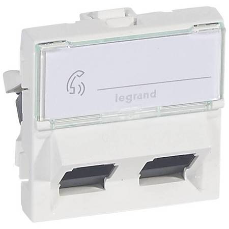 Розетка компьютерная RJ45 Cat.6 Legrand MOSAIC, белый, 076504