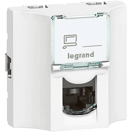 Розетка компьютерная RJ45 Cat.6 Legrand MOSAIC, белый, 078623