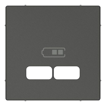 Накладка на розетку USB Schneider Electric MERTEN SYSTEM M, антрацит, MTN4367-0414