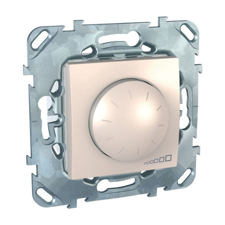 Светорегулятор поворотно-нажимной Schneider Electric UNICA, 4-400Вт, для LED 4-200ВА, бежевый, MGU5.513.25