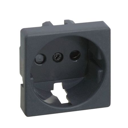 Накладка на розетку Simon SIMON 27, с заземлением, графит, 2700041-038