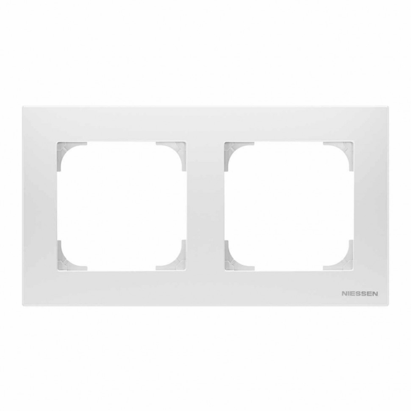 Рамка 2 поста ABB SKY, альпийский белый, 8572 BL, 2CLA857200A1101