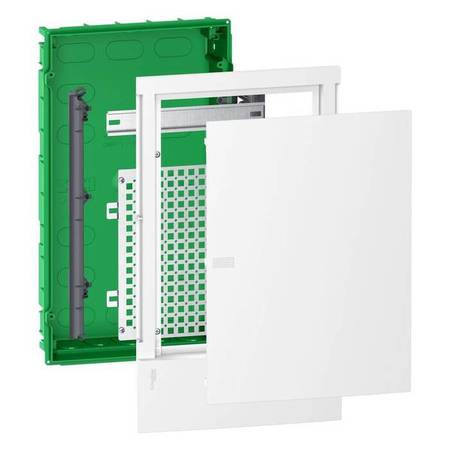 Щит мультимедийный Schneider Electric MINI PRAGMA 12 мод., IP40, встраиваемый, Пластик, белая дверь, MIP312FU