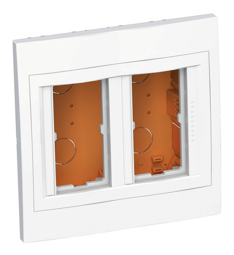 Коробка скрытого монтажа 2x2 вертикальная рамка R9003, ALB44464N
