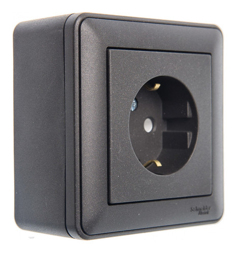 W59 коробка подъемная для наружного монтажа с рамкой 1-местная, черный бархат, KP-152-68