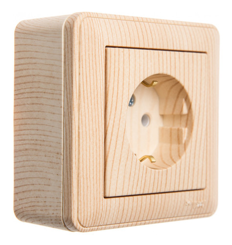 W59 коробка подъемная для наружного монтажа с рамкой 1-местная, сосна, KP-152-78