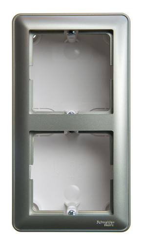 W59 коробка подъемная для наружного монтажа с рамкой 2-местная, шампань, KP-252-48