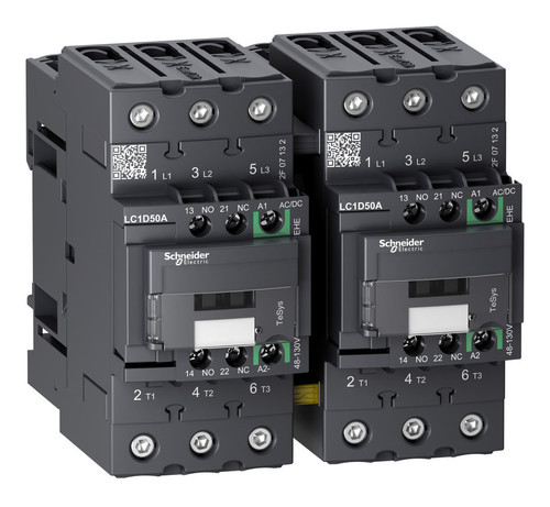 3Р РЕВЕРСИВНЫЙ КОНТАКТОР EVERLINK AC3 440В 50A, КАТУШКА УПР. 48-130В AC/DC, LC2D50AEHE