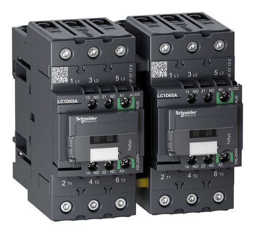 3Р РЕВЕРСИВНЫЙ КОНТАКТОР EVERLINK AC3 440В 65A, КАТУШКА УПР. 100-250В AC/DC, LC2D65AKUE