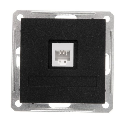 Розетка телефонная RJ11 Schneider Electric W59, черный бархат, RSI-152T-6-86