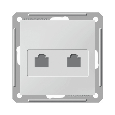 Розетка телефонная RJ11 Schneider Electric W59, хром матовый, RSI-251TT-5-86