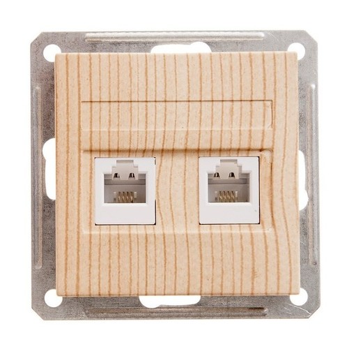 Розетка двойная телефонная RJ11 Schneider Electric W59, сосна, RSI-251TT-7-86