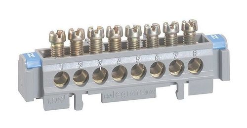 Клеммная колодка - на изолирующих основаниях - 8 x 1,5-16 мм² - длина 75 мм, 004822