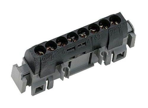 Клеммная колодка IP 2X - нейтраль - синяя - 8 x 1,5-16 мм² - длина 75 мм, 004842