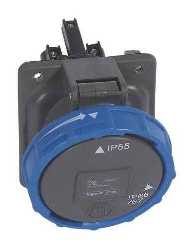 Встраиваемая розетка Hypra - IP 66//67-55 - 2К+3 - 63 А - пластик, 059326