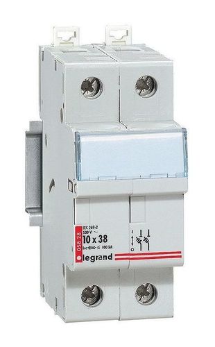 Держатель плавких вставок 2П 10х38 500В, 005828