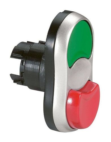 Головка с двойными кнопками - Osmoz - без подсв. - потайной//выступающий толкатель (O-I) - IP 65 - кр, 023982