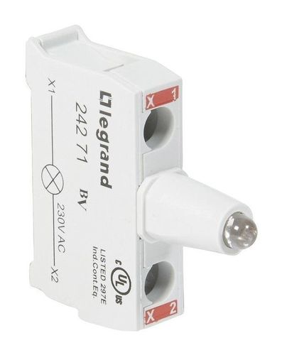 Блок со встроенным светодиодом для головок - Osmoz - для кнопочных постов - 230 В~ - красный, 024271