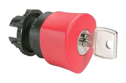 Кнопка с грибовидным толкателем ∅ 40 - Osmoz - с ключем № 455 для экстр. отключения - без подсв. - к, 023891