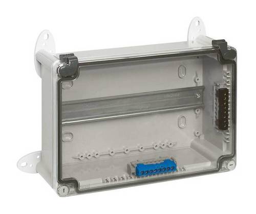 Коробка промышленная пластиковая - IP55 - IK07 - RAL 7035 - 130x130x74 мм - прозрачная крышка, 035931