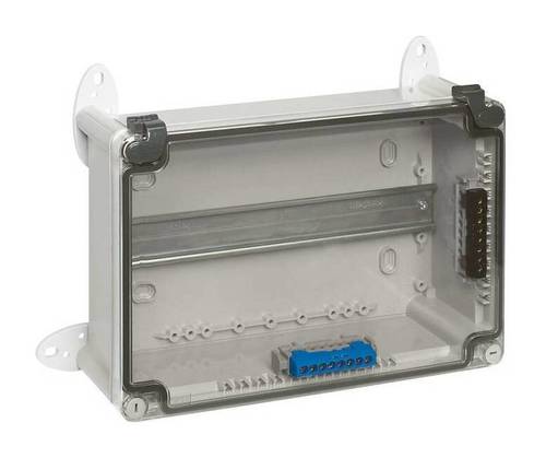 Коробка промышленная пластиковая - IP55 - IK07 - RAL 7035 - 310x240x124 мм - прозрачная крышка, 035981