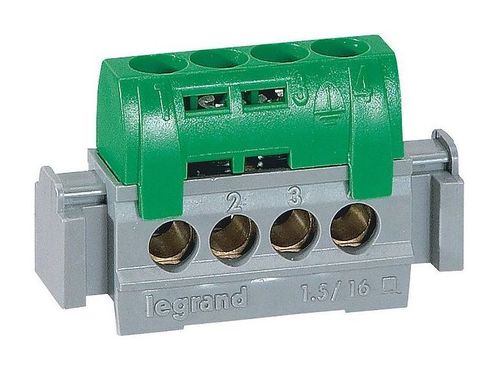 Клеммная колодка IP 2X -земля - вертикальная - длина 47 мм, 004830