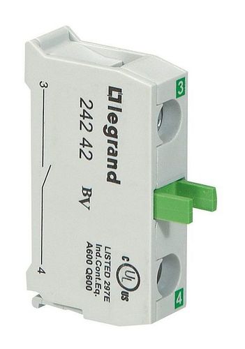 Контактный блок для головок - Osmoz - для кнопочных постов - Н.О., 024242