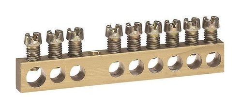 Клеммная колодка - крепятся винтами М4 - 1 x 6-25 мм² - 8 x 1,5-16 мм² - длина 73 мм, 004803