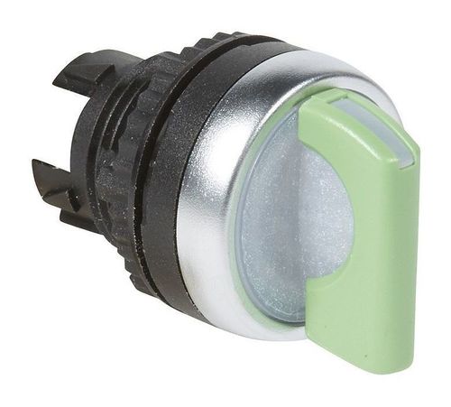 Переключатель - Osmoz - для комплектации - с подсветкой - 2 положения с фиксацией - 45° - зеленый, 024032