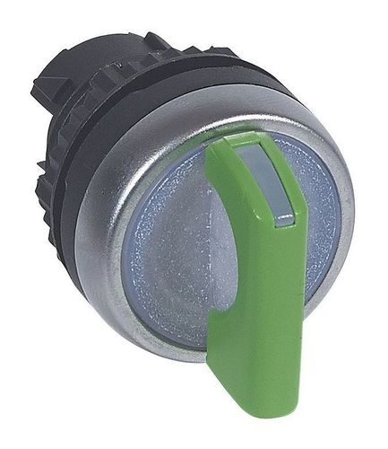 Переключатель - Osmoz - для комплектации - с подсветкой - 2 положения с фиксацией - 90° - зеленый, 024042