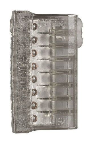 Пружинный клеммник Nylbloc auto для 8 клемм - 24 A - 450 В~ - серый, 034328